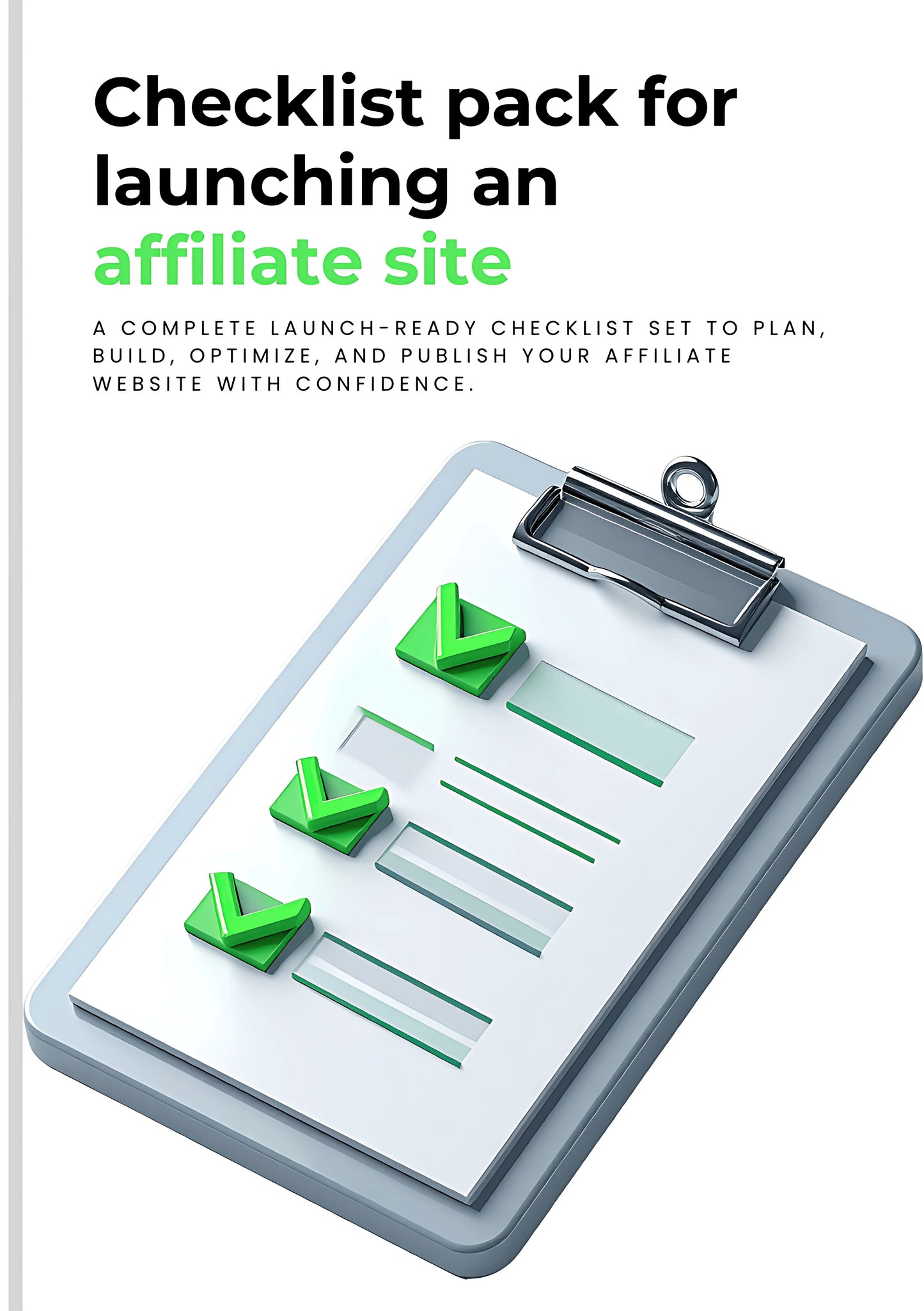 Checklist pack for launching an affiliate site