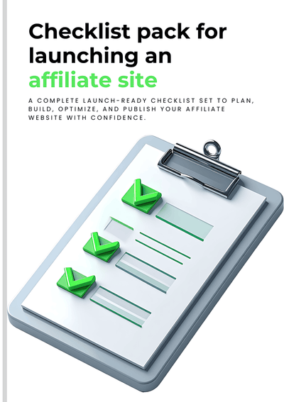 Checklist pack for launching an affiliate site