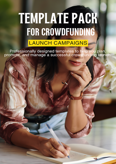 Template pack for crowdfunding launch campaigns